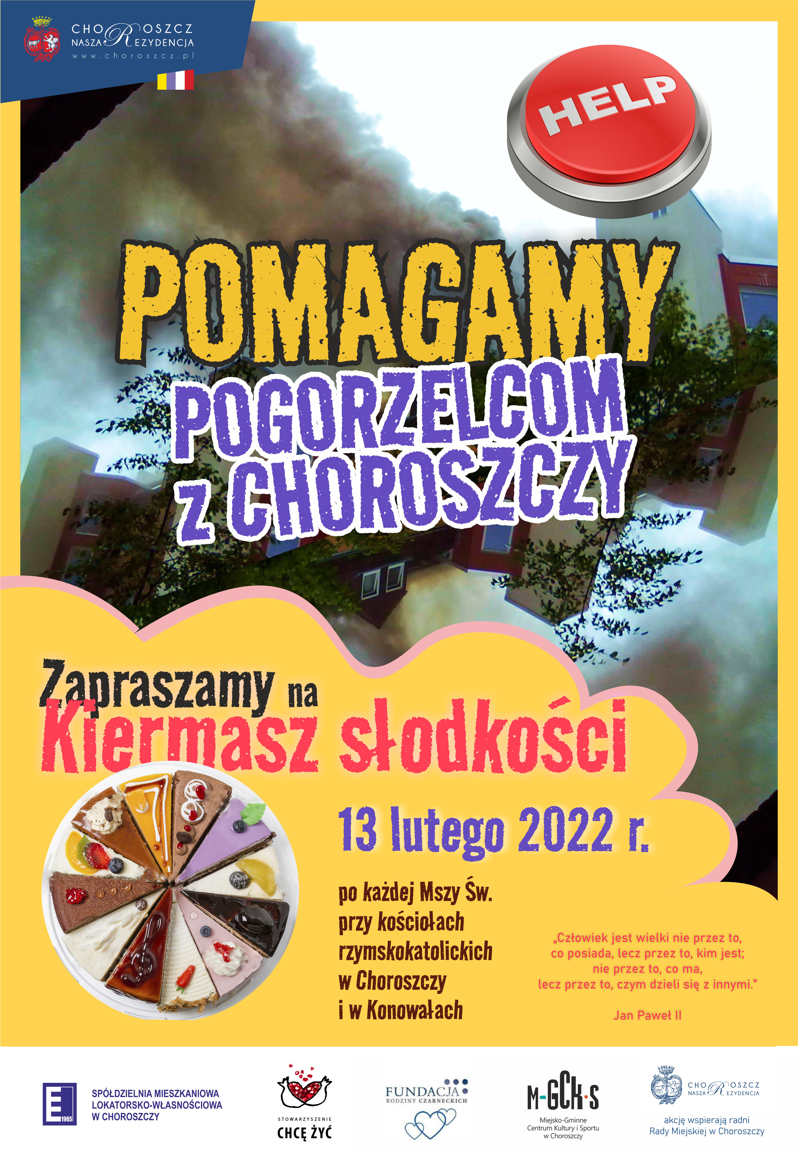 Gm. Choroszcz_Kup ciasto i wesprzyj pogorzelców_PLAKAT.png