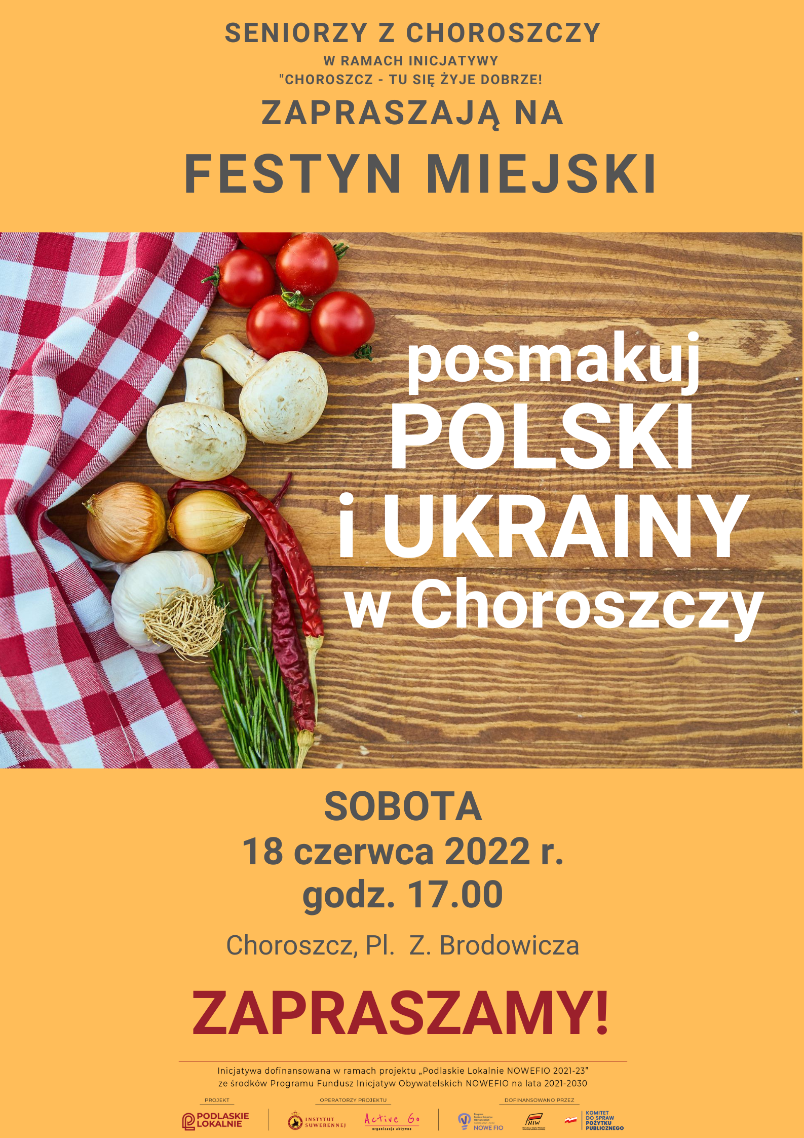 Seniorzy_posmakuj Polski i Ukrainy w Choroszczy_PLAKAT.png